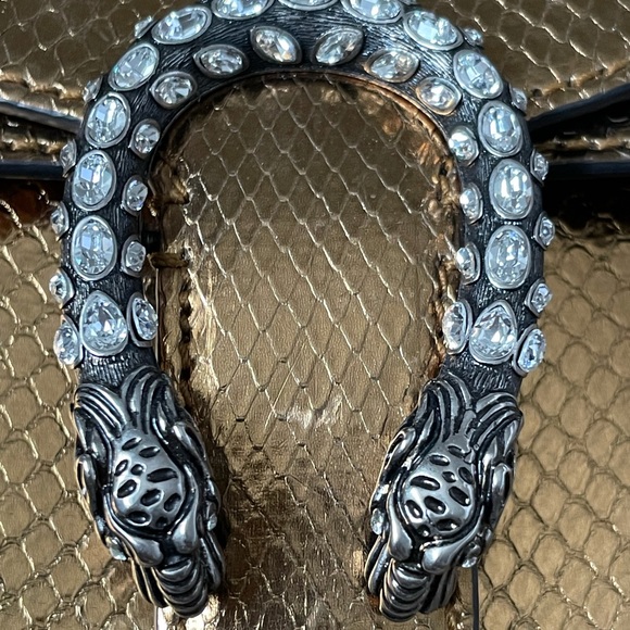 Gucci Dionysus GG Supreme Mini Gold Python - Picture 4 of 10